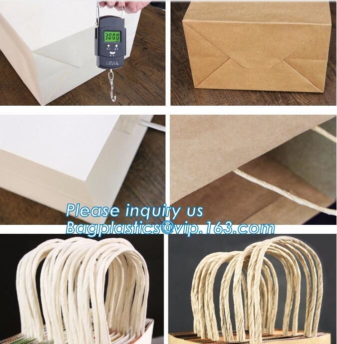 Customized Cut Printed Coated Paper Shopping Bag with Matt Lamination,rope handle custom logo printed white paper bag