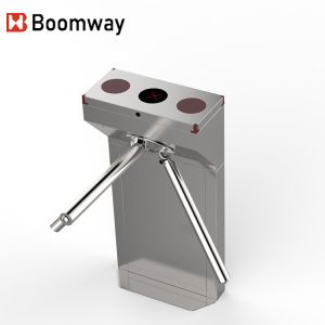 Pedestrian Tripod Turnstile Gate 100v - 240v Automatic Detection With Card