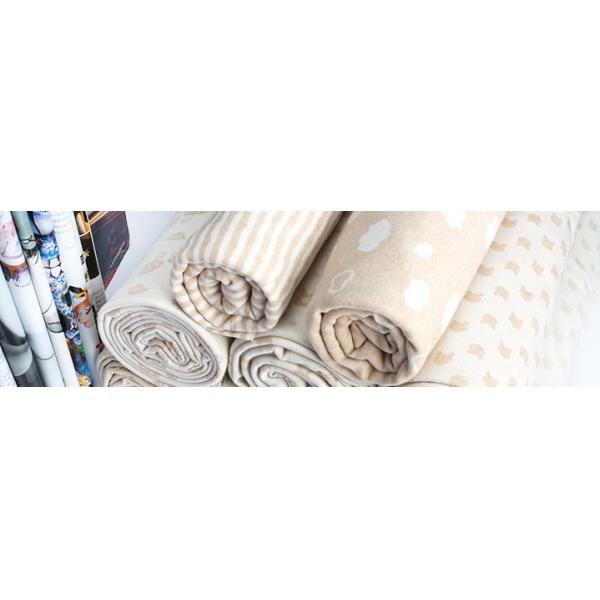 Organic Cotton Jacquard Cotton Textile Fabric Double Sided Plain Style