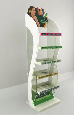 Quality High End Cosmetic Store Display Stand Shampoo Podium Design ISO9001 Approval for sale