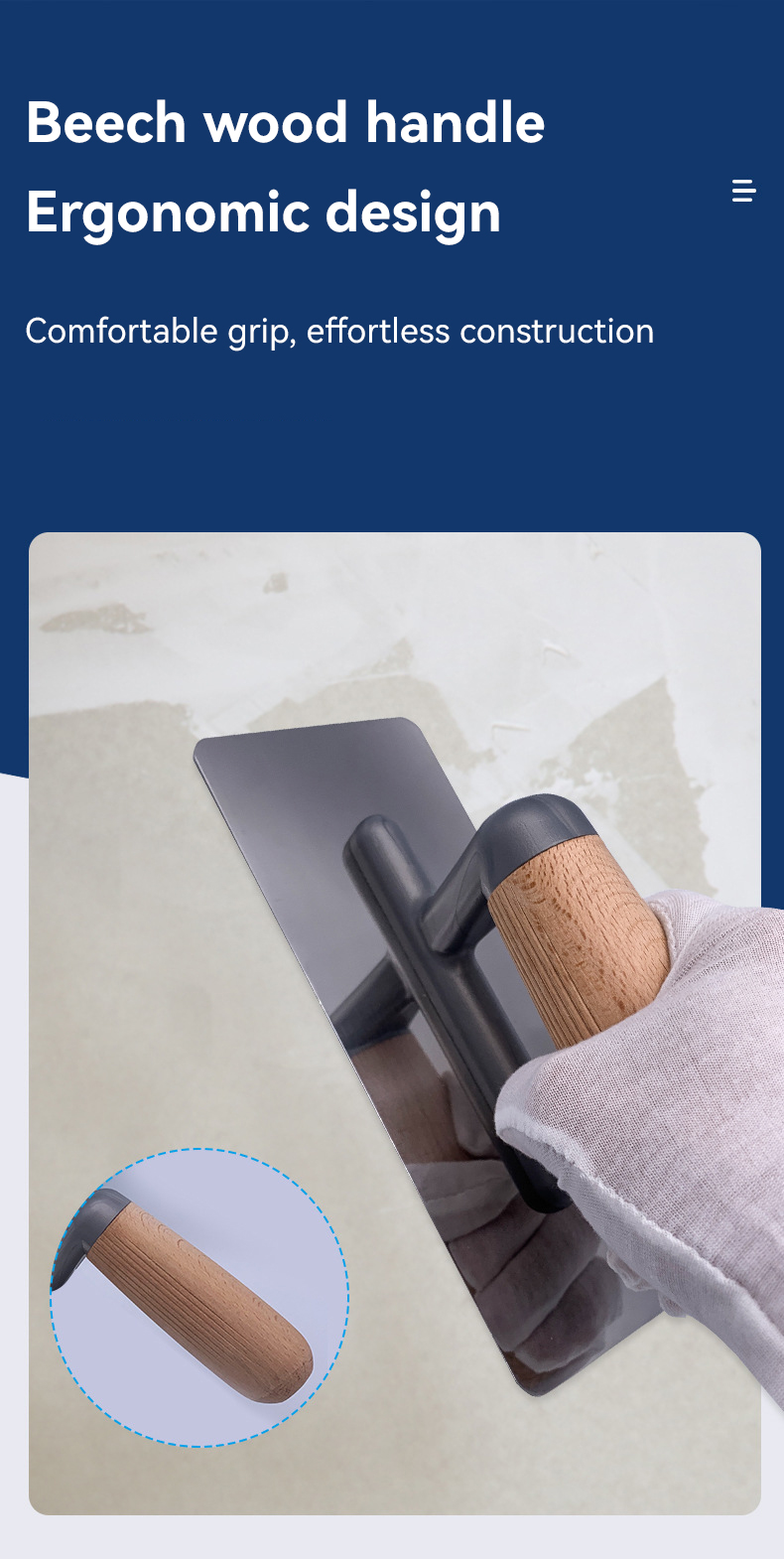 Acceptable OEM Producing High Capacity Bricklaying Trowel with Stainless Steel Blade