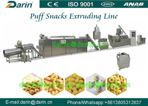 Quality Oat Wheat Rice Puff Extruder Machine equiped with Packing Machine for sale