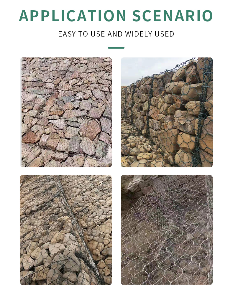 Wall Gabion Mesh Roll Hexagonal Lead Low Price Hot Dipped Galvanized Wire Mesh Silver Protection China Gabion Baskets Gabion Net