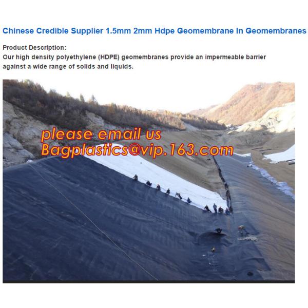 Eco-Friendly Hdpe Geomembrane Liner Geomembrane Price,Eco-Friendly Hdpe Geomembrane Liner Waterproofing Membranes BAGEAS