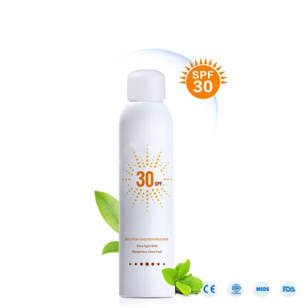 Quality Moisturizing Natural Sunscreen Spray Spf30 Waterproof For Sweat Skin for sale