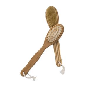 China Oval Massager Head Bristle Bath Brush , Long Handle Shower Brush wholesale