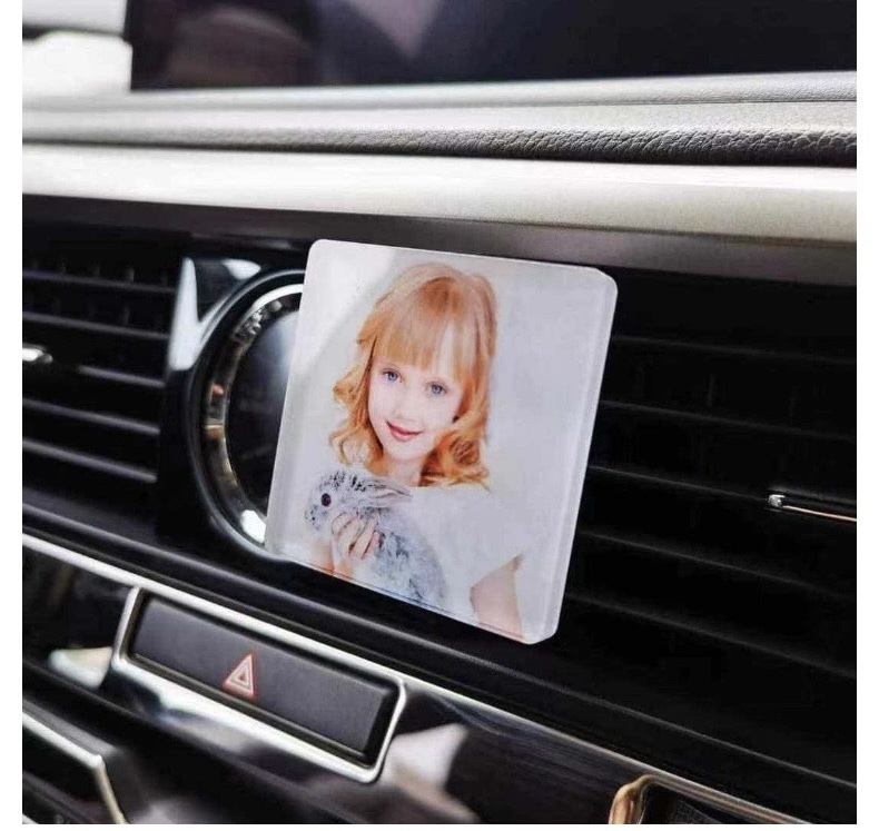 DIY Printable Blank Acrylic Sublimation Car Vent Clip Air Freshener For Heat Transfer