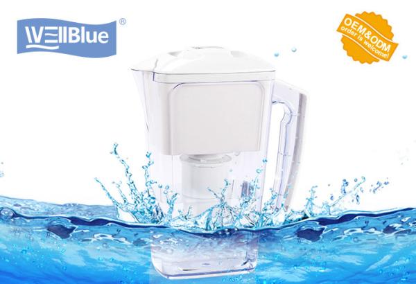 Quality BPA Free Plastic 2.5L Alkaline Water Filter Pitcher With 1PC Replacement Filter for sale