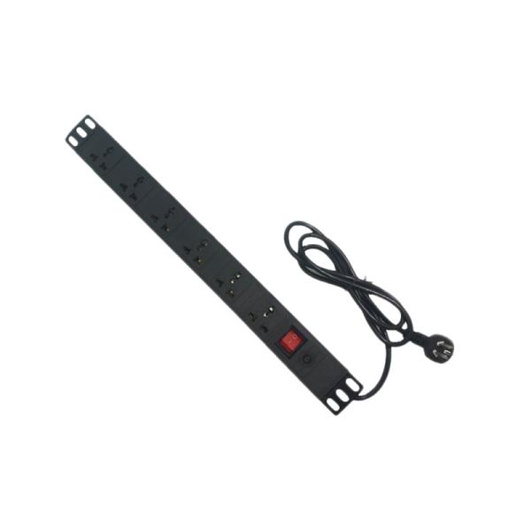 10A 220v Server Rack Power Socket , PDU Universal Socket Plastic Body With 1.8m Extension