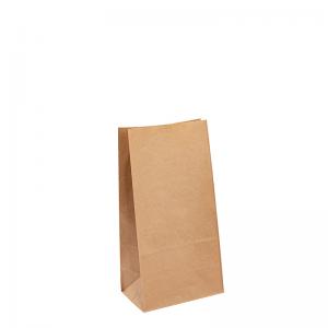 Flexo Printing Brown Kraft Paper Bags No Handles 60gsm Thickness For Takeaway