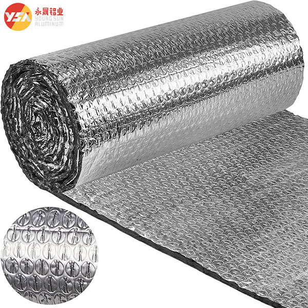 Large-scale installation of reflective bubble insulation