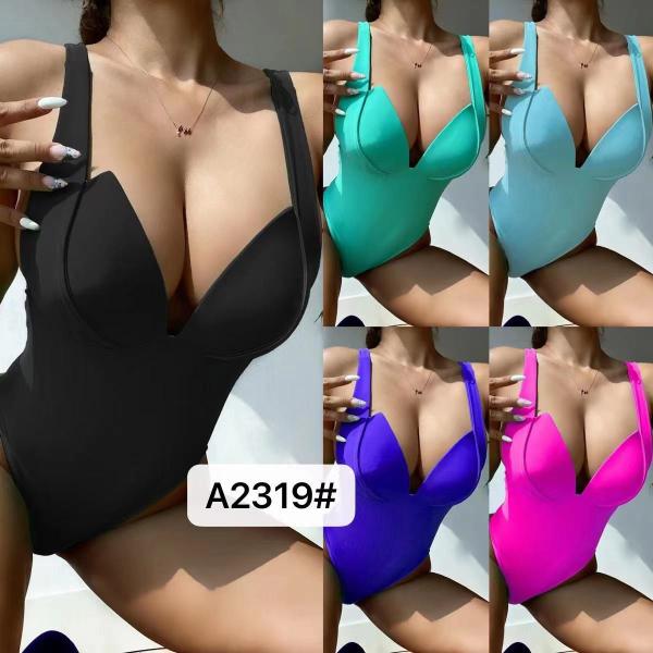 Quality Abrasion Resistance Ladies One Piece Swimsuit Solid Color Womens 1 Piece Swimwear for sale
