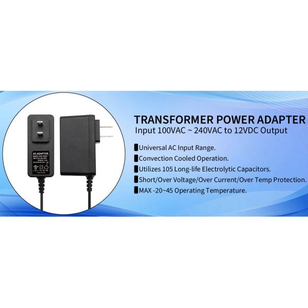 2A AC/DC Adapter 12V 2000Ma Power Supply UL Listed For LED Strip Lights GPS Routers