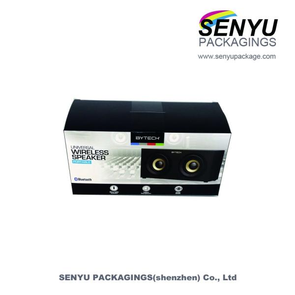 wireless speakers packaging custom logo printing cardboard box with window