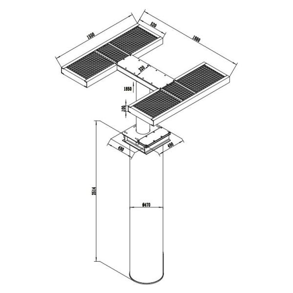 Low Cost In Ground Hydraulic Car Lifts Long Platform One Column Underground Auto Lift 1850mm/3500kg