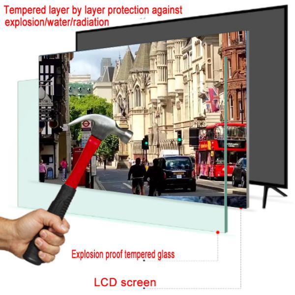 4K Smart TV 55 65 75 85 100 Inch Large Screen WiFi Android 14 With Tempered Glass