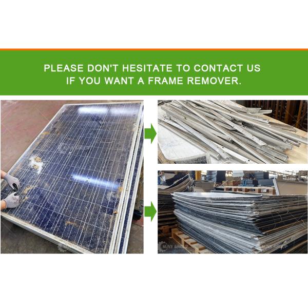 PLC Core Components Solar Panel Frame Removing Recycling Machine for Customer Requirements