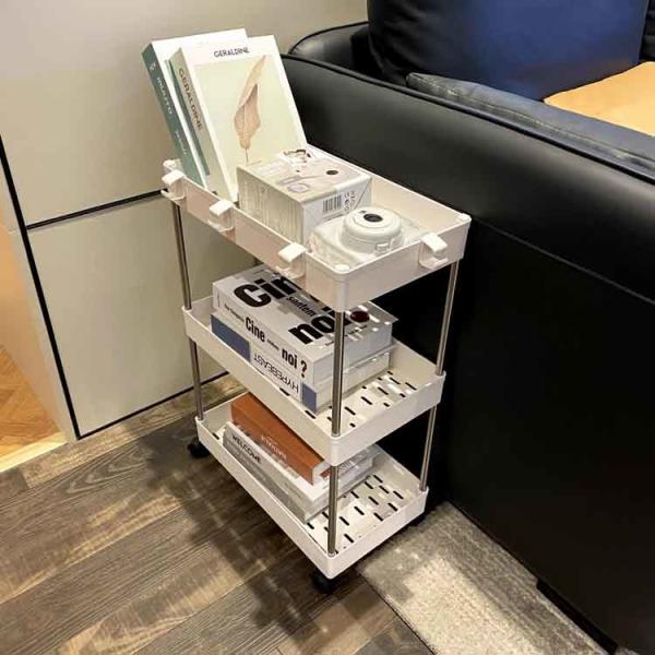 Quality Folding Waterproof Kitchen Storage Trolley , Multifunction Rolling Cart Organizer for sale