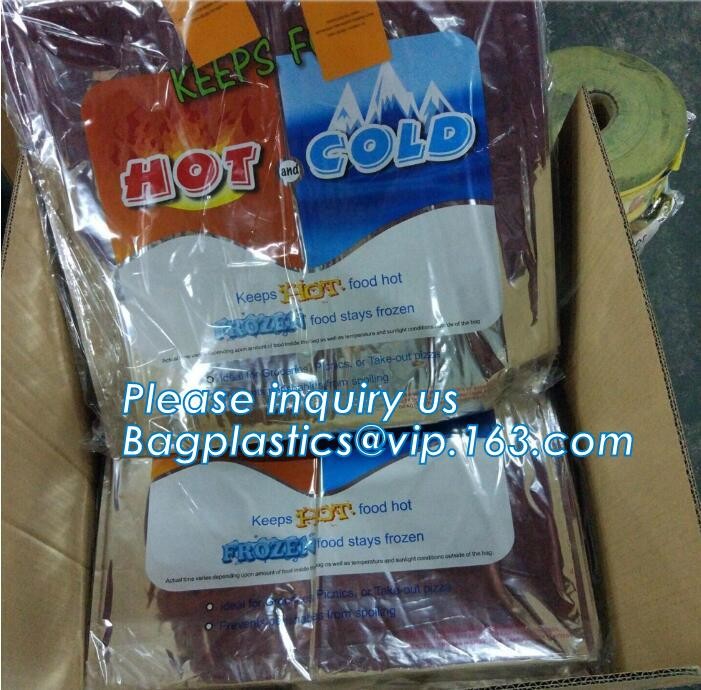 Custom Packing Aluminum Foil Zip-Lock Grocery Handle Thermal Insulation Cooler Bag For Outdoors,Promotional Insulated La