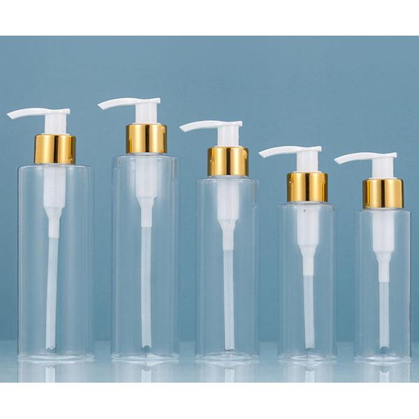 150ml Square PET Flat Shoulder Empty Refillable Shampoo Pump Bottle Clear Plastic Shower Gel Spray Bottle