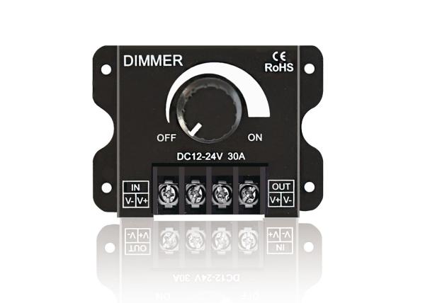 Quality DC12-24V Knob LED Controller Dimmer With Max Power 300W Brightness Adjustment Switch for sale