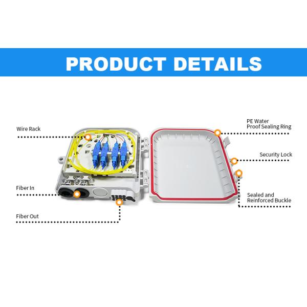 FTTx network point distribution box 8 cores 3 in 8 out fiber optic terminal box