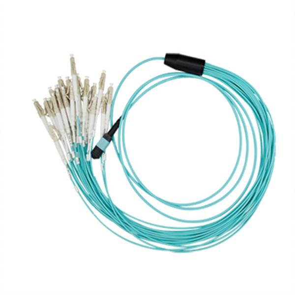 OM3 8core 40G Optic fiber fan-out Patch Leads MTP/MPO-LC Patch Cord