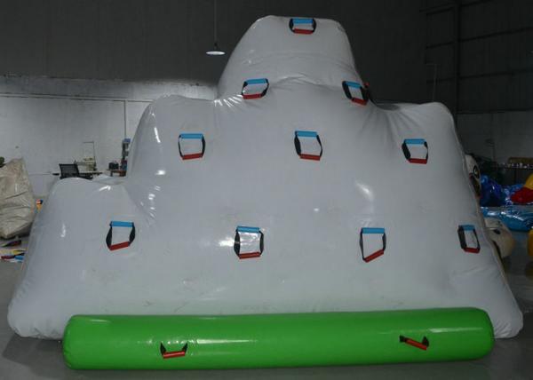 Quality 0.9mm PVC Commercial Inflatable Water Toys / Floating Iceberg Climbing Wall for sale