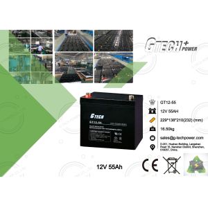 China Maintenance Free Sealed VRLA Regulated Lead Acid Battery 12v 55ah wholesale