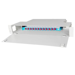 China Grey Fiber Optical ODF Module 1U 12Fiber 19inch Rack Mount wholesale