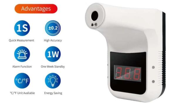 Quality Capacitive Touch Panel Forehead Infrared Thermometer Temperature Indicator for sale