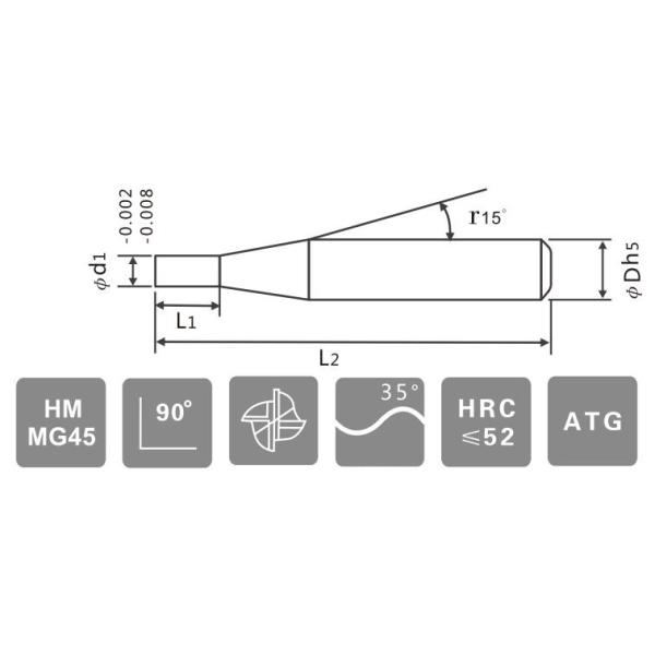 Heavy Cutting 4 Flute Tungsten Carbide End Mill for Titanium Alloy