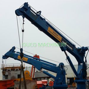 China OUCO 10M Hydraulic 7T Ship Deck Telescopic Boom Crane wholesale