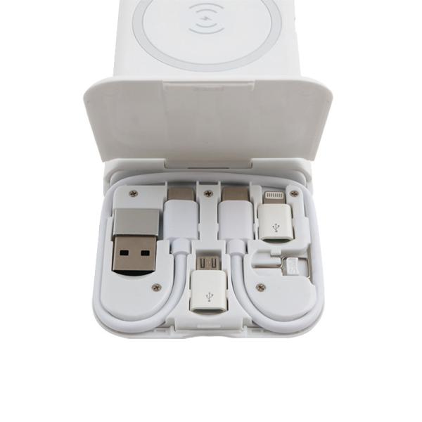 Magnetic 2 In One Wireless Charger With USB And Micro Lightning SMI Card Ejector