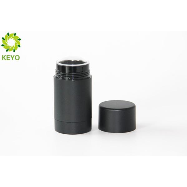 Matte Black Deodorant Stick Containers , 50g AS Plastic Antiperspirant Bottles