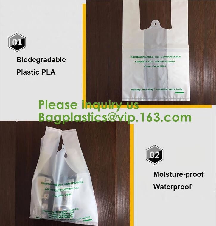 Eco Friendly Compostable Dog Poop Bags Shopping Bags Supermarket Shopping Bags T-Shirt Bags Compostable Bags Trash Bags