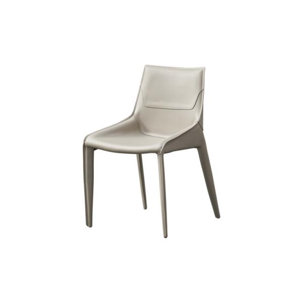 OEM Saddle leather Metal Base Dining Chairs Set Of 6