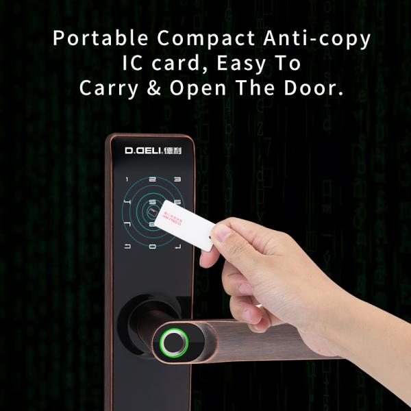 Fingerprint Zinc Alloy TT Door Lock Indoor WiFi APP Smart For Apartment House