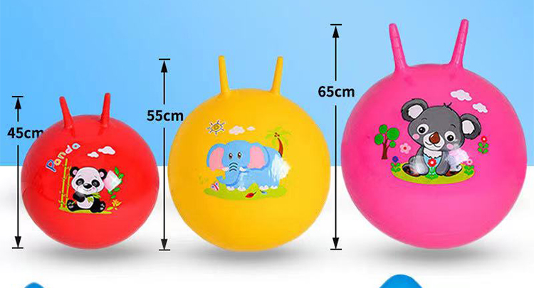 Unisex Ride Toys Kids Bouncy Hopper Jumping Inflatable Bouncer Ball
