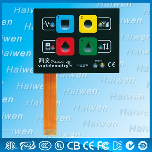 3 button membrane switch keyboard with lcd window