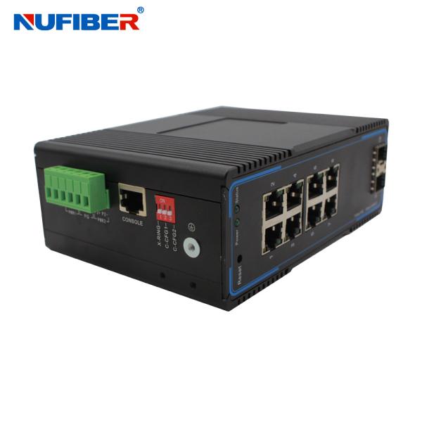 Quality 10/100/1000M Managed Industrial SFP Switch 8 UTP Port SNMP / Telnet / WEB Managed for sale