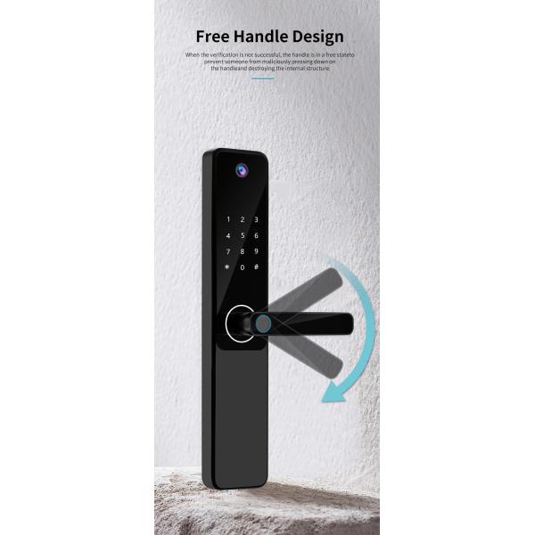 High Security Camera Smart Lock Black Silver For Home Apartment
