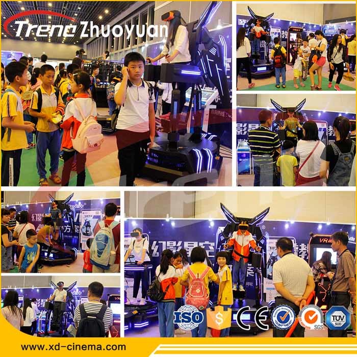 Dark Series Dynamic Stand Up Flight VR Simulator For Game Center