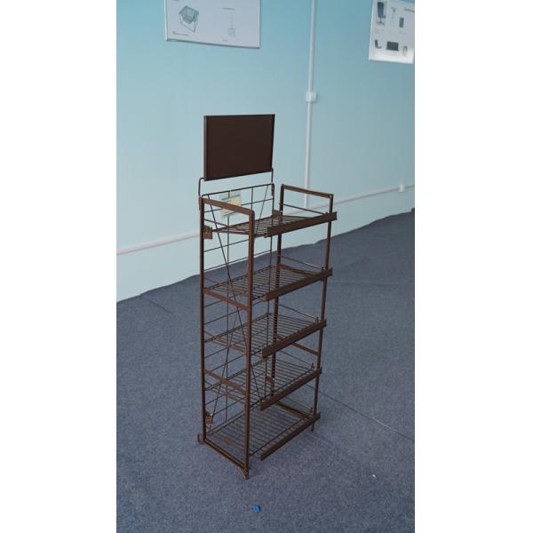 Six Layers Shelf Display Rack / Mretal Oil Display Rack 80kg Capacity