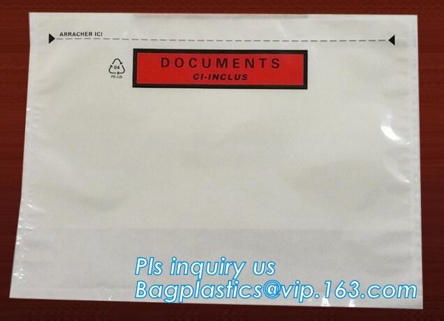 TNT DHL shipping packing list document envelopes, packing list padded envelope, tamper proof express use plastic packing
