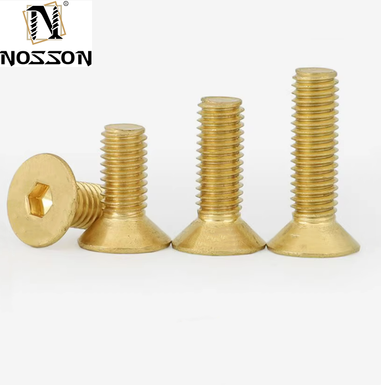 Highly Durable Custom Threads Brass Micro Hexagon Socket Head Screw with Plain Finish and ROUND Head Style
