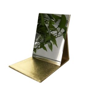 Modern Round LED Cosmetic Table Mirror With 2X Magnification