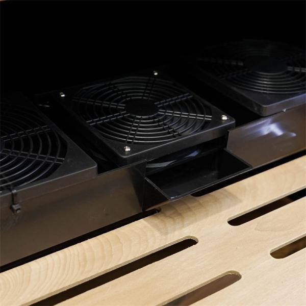 Touch Control Lockable Glass Door Wooden Cigar Cooler Humidor Cabinet