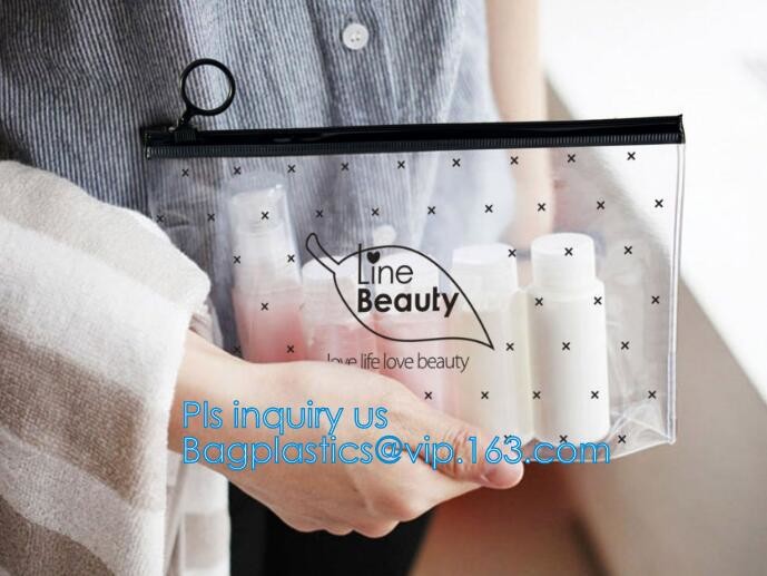 Custom waterproof pvc slider zipper wet bikini bag, zipper lock slider bag/resealable pvc slider zip poly bag, resealabl