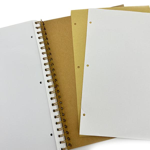 Hole Punch Golden Binding Spiral Notebook Printing Blank Pages